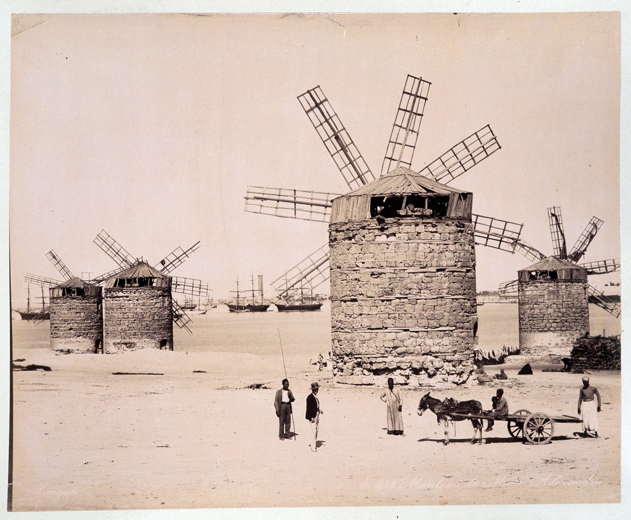 Moulins a Alexandria - fotografi av Zangali-brødrene, sent på 1800-tallet av Brothers Zangaki