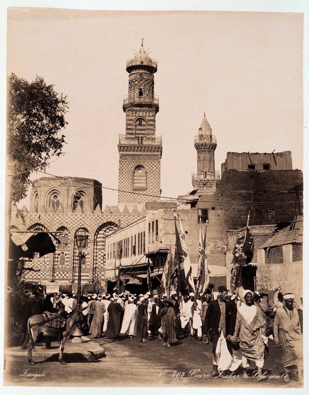 Fest i Kairos gater - fotografi av Zangali-brødrene, sent på 1800-tallet av Brothers Zangaki