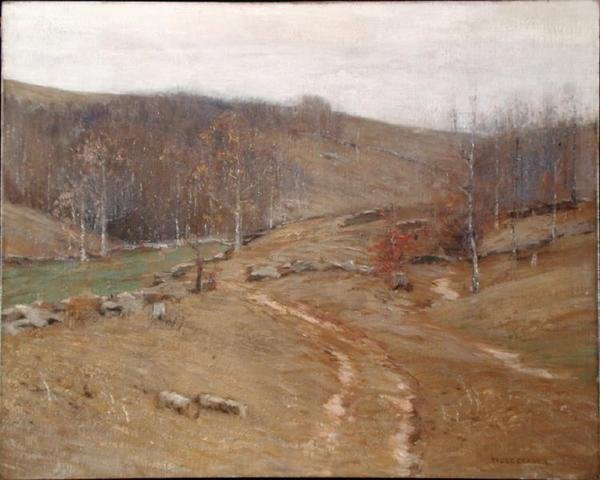 November Hillsides (olje på lerret) av Bruce Crane