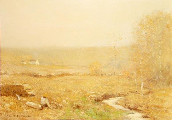 november morgen (olje på lerret) av Bruce Crane