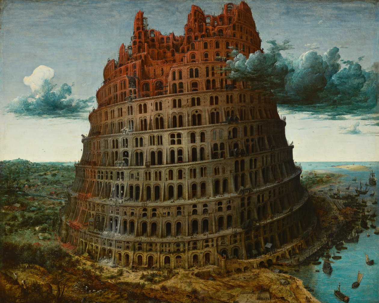 Babelstårnet, ca. 1565 av Bruegel