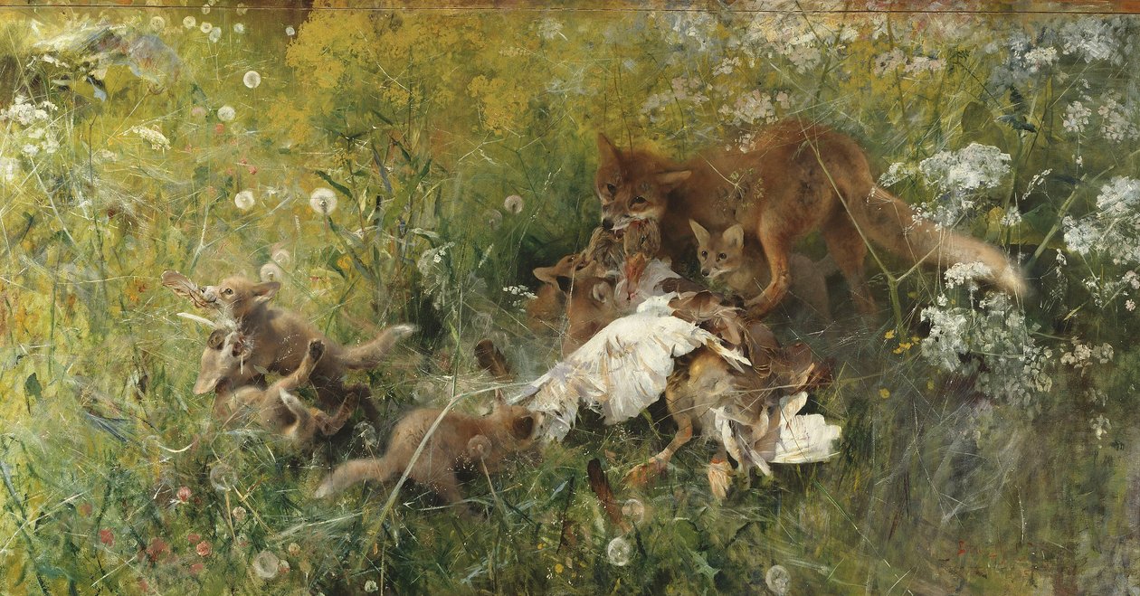 En revefamilie av Bruno Andreas Liljefors