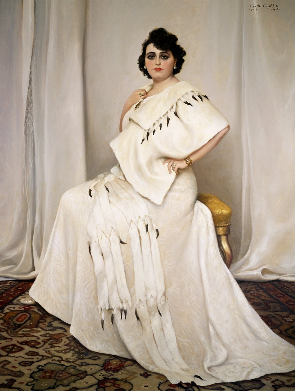 Portrett av Anna Lolli (1888-1973), Pietro Mascagnis elsker, maleri av Bruno Croatto (1875-1948) av Bruno Croatto