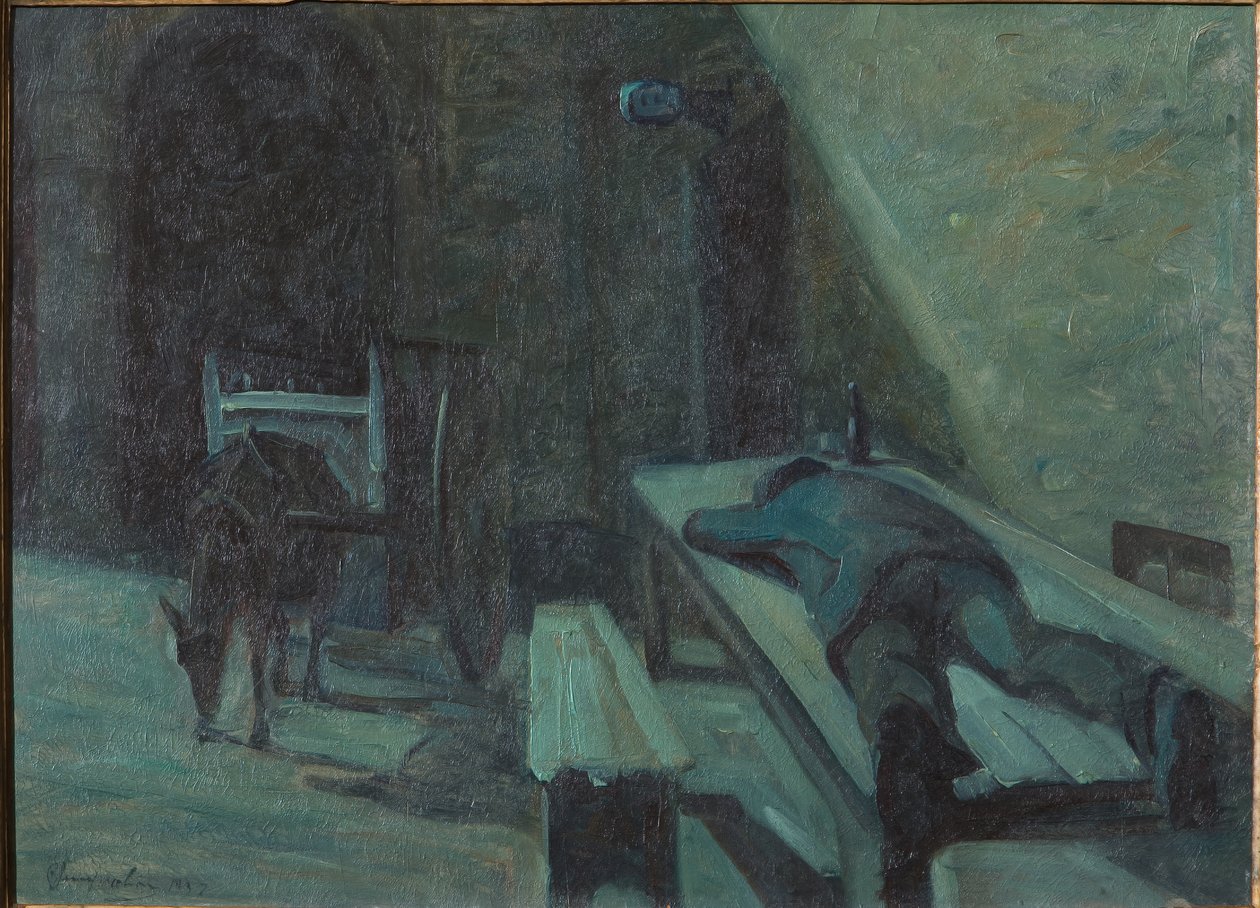 The Drunk (olje på kryssfiner) av Bruno Semprebon