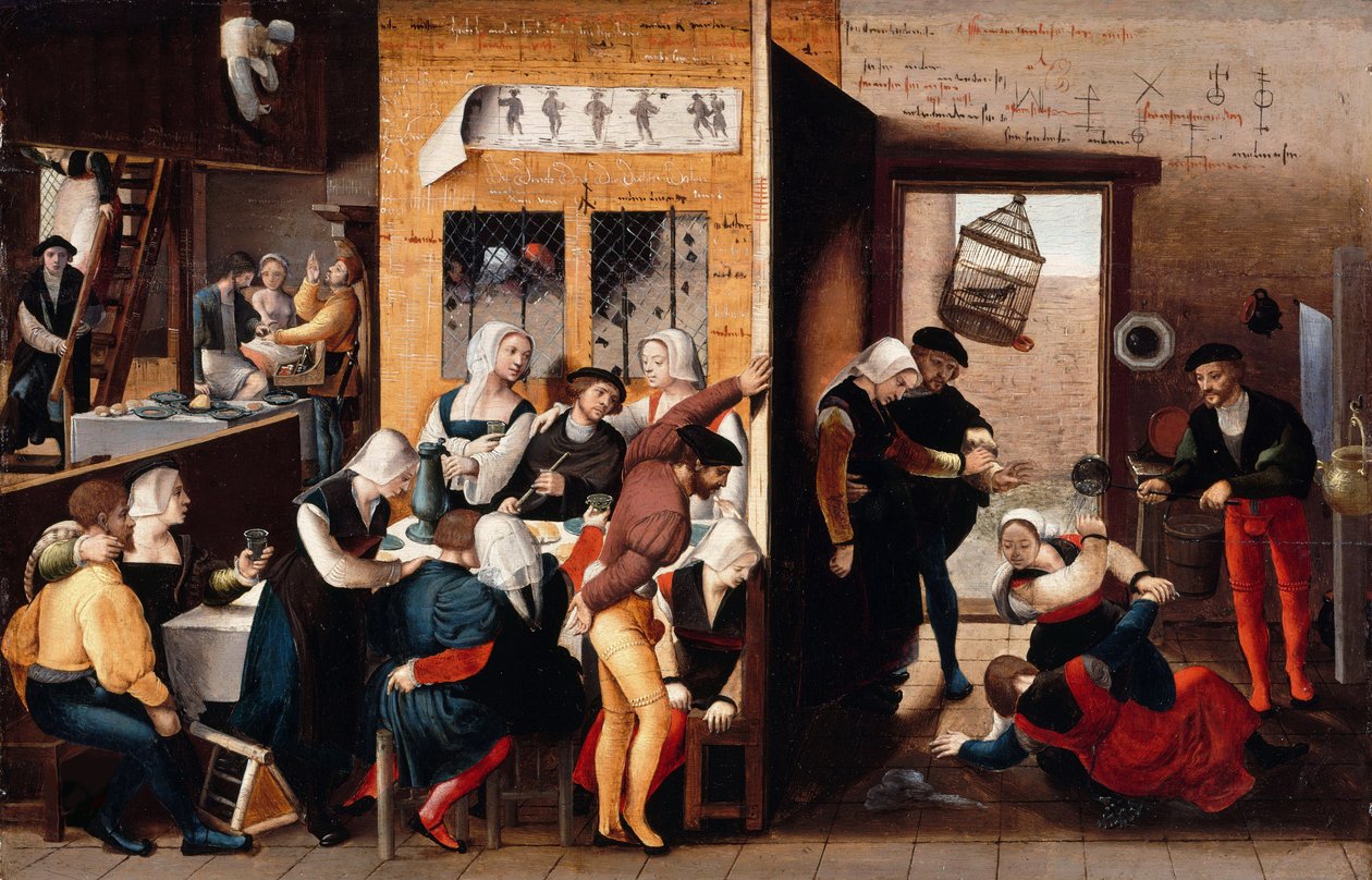 Bordellscene, 1537 av Brunswick Monogrammist