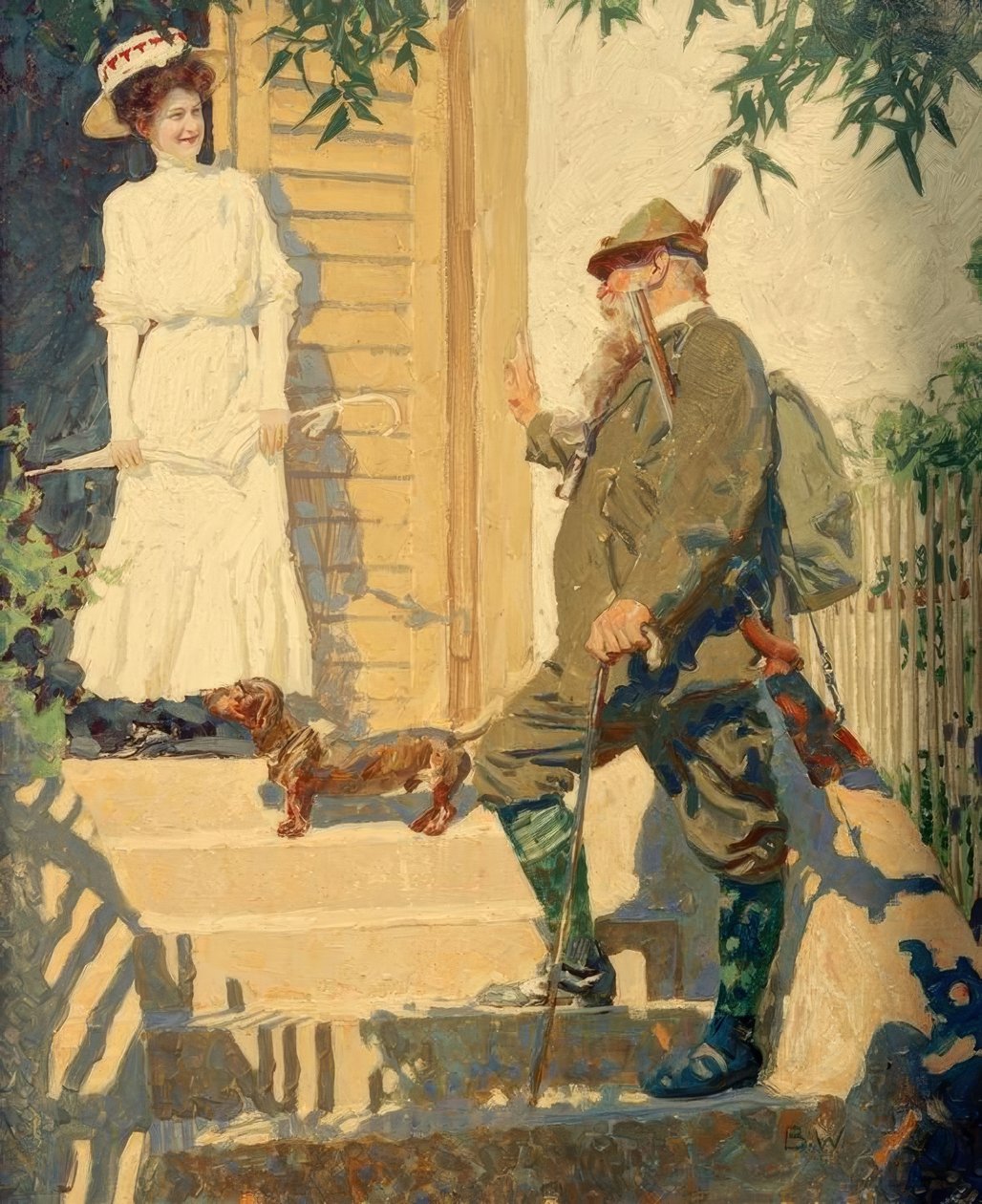Prins Regent Luitpold av Bayern med en ung dame av Brynolf Wennerberg