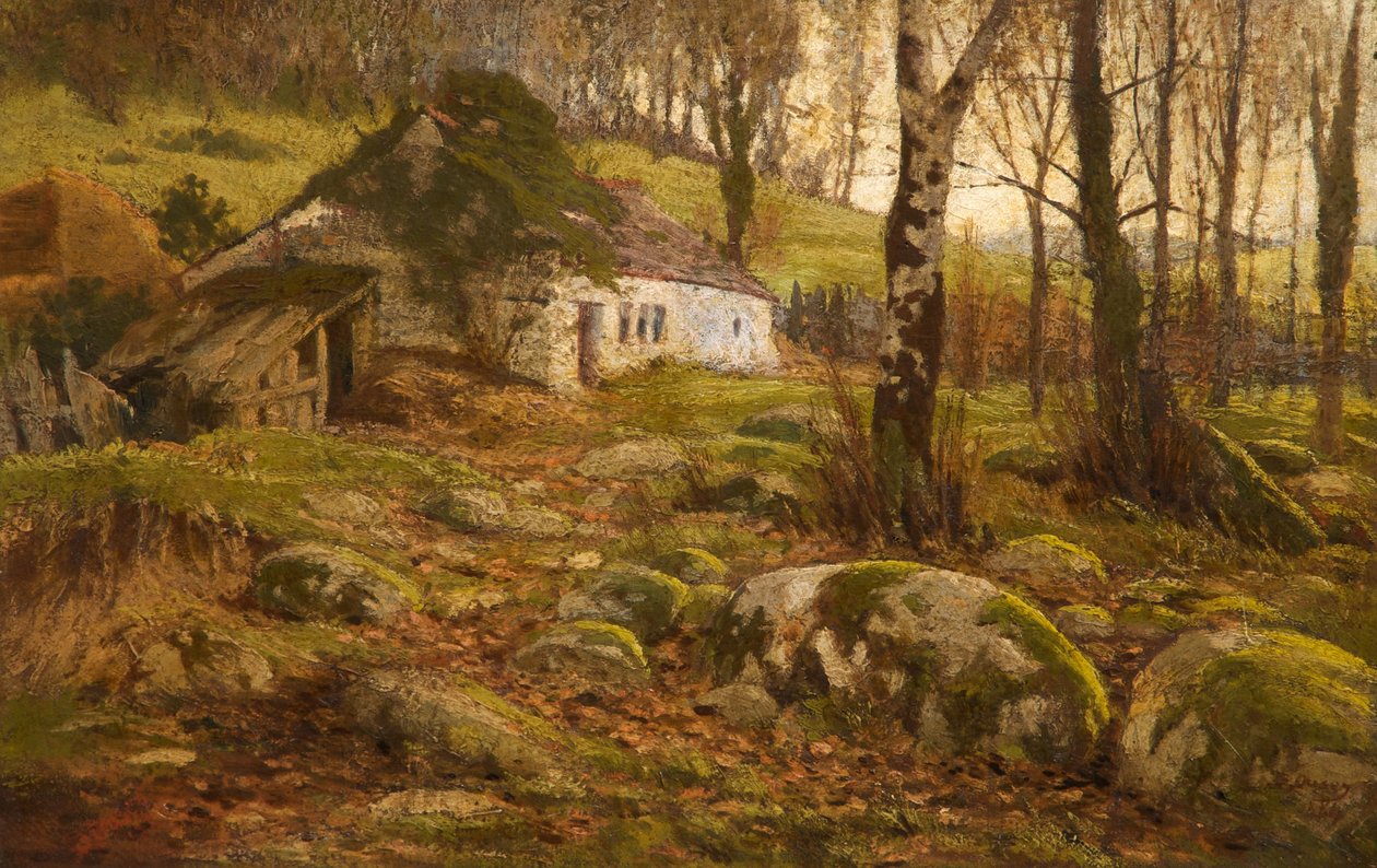 En walisisk hytte, 1884 av Buckley Ousey
