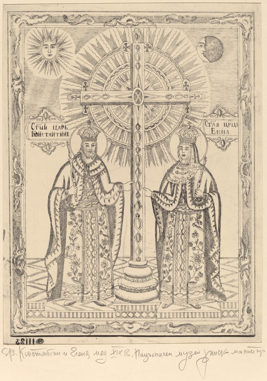 Saint Constantine og Saint Elena av Bulgarian 19th Century
