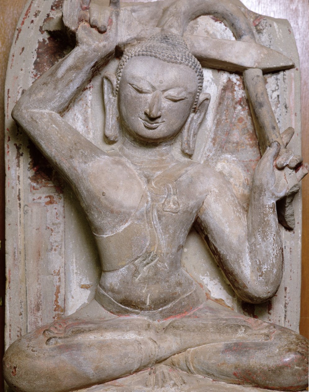 Sittende Buddha klipper håret av Burmese School