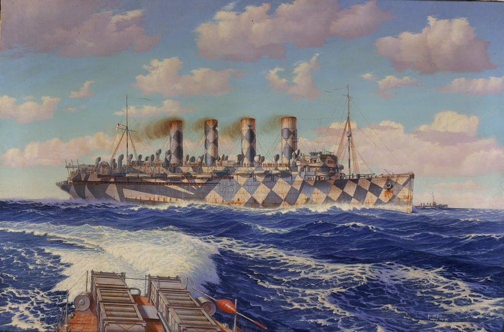Mauretania i Dazzle Paint av Burnell Poole