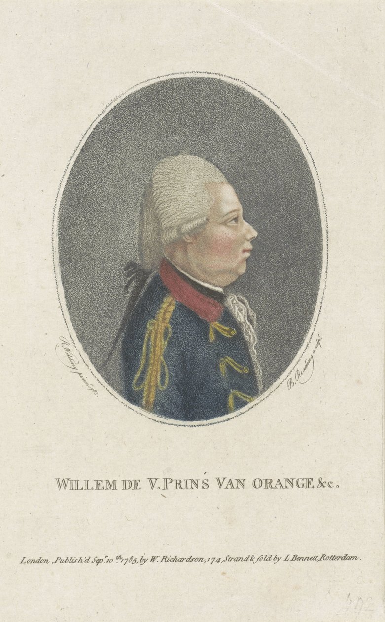 Portrett av William V, Prince of Orange-Nassau av Burnet Reading