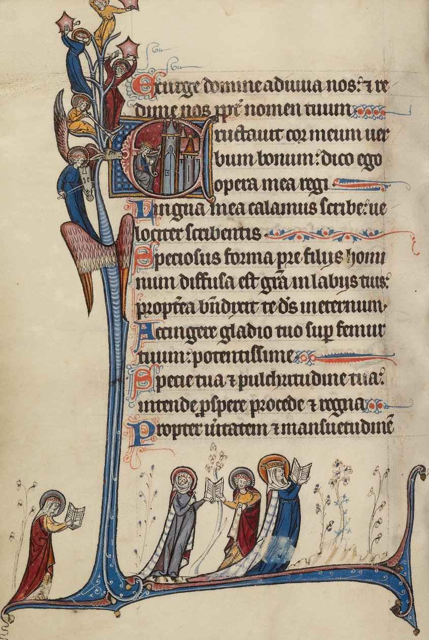 Initial E: David Playing the Harp av Bute Master