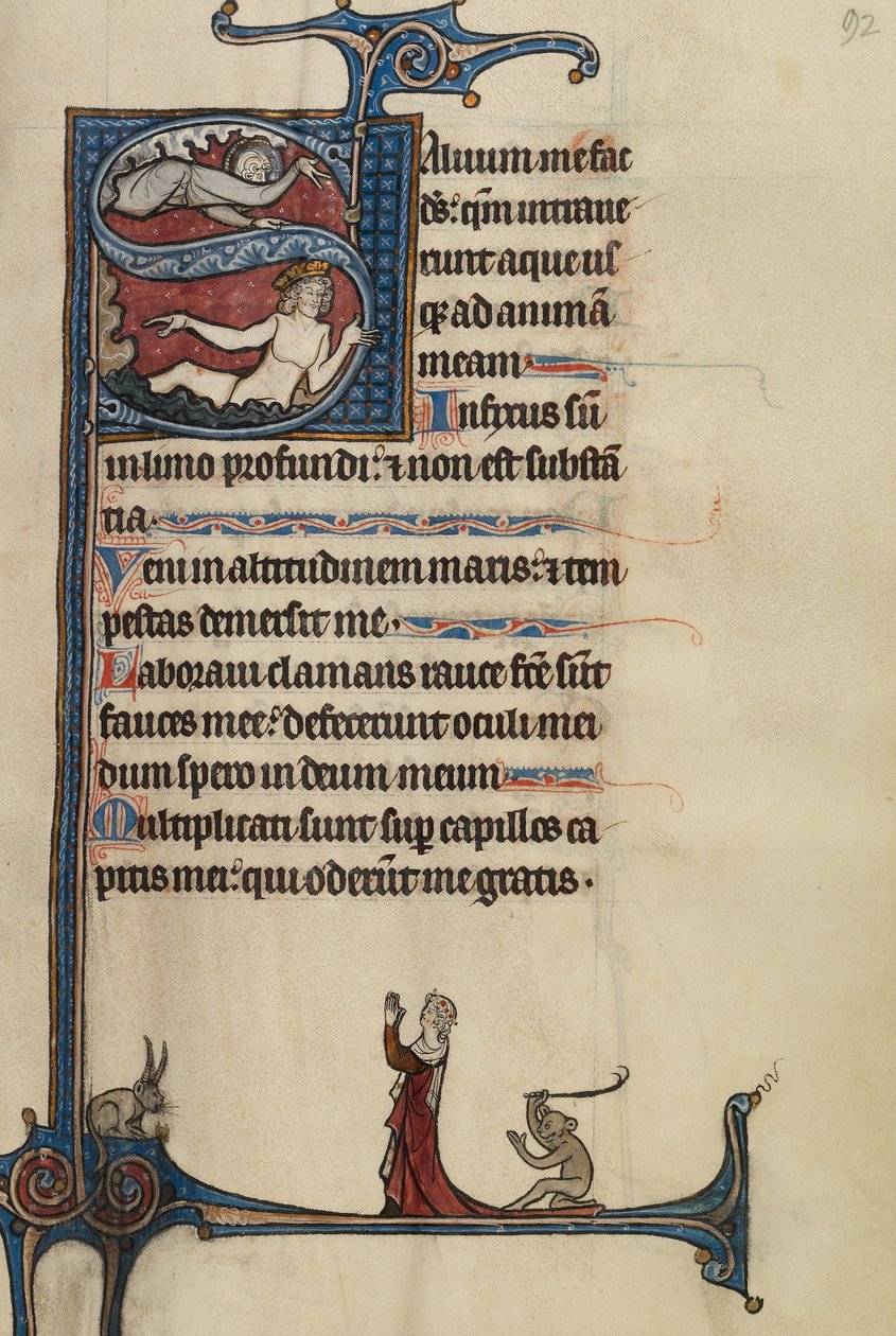 Initial S: The Lord Appearing to David in the Water av Bute Master