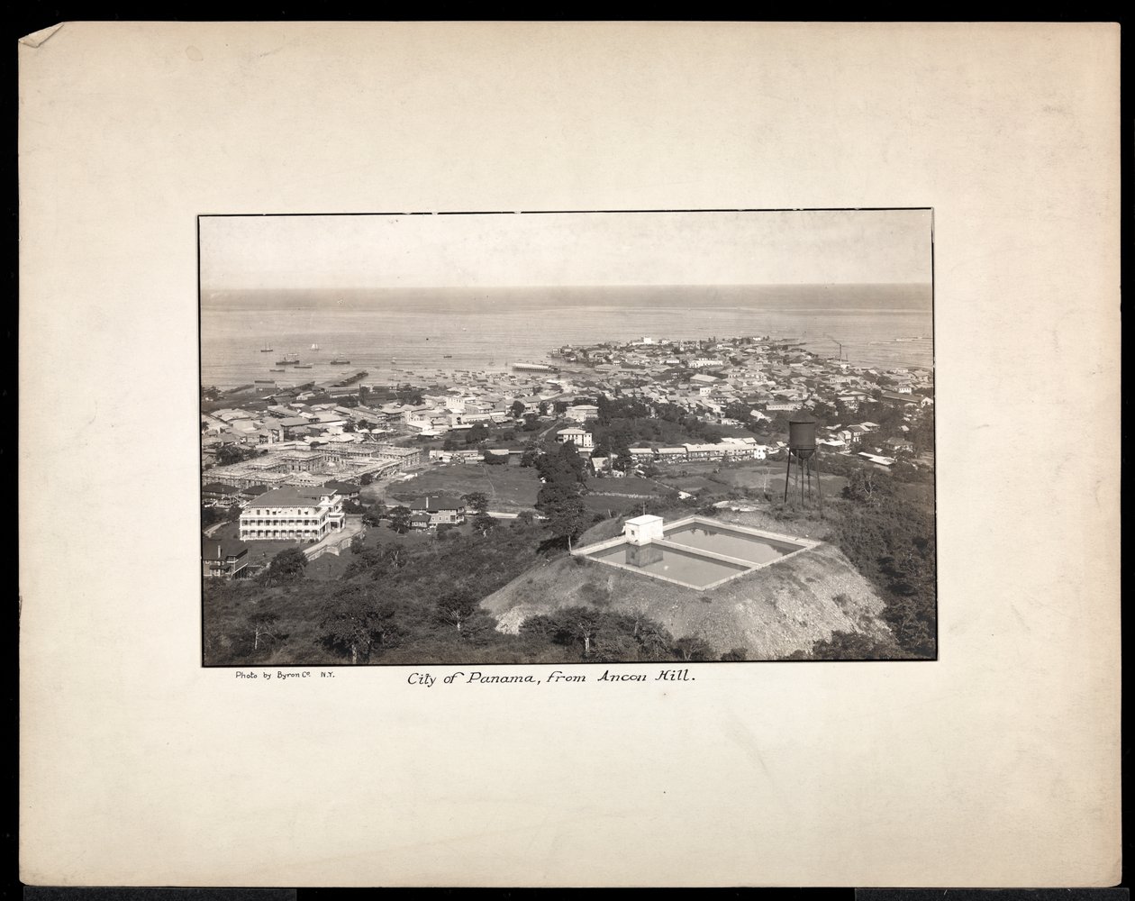 Luftfoto av Panama City, 1912 eller 1913 (sølv gelatintrykk) av Byron Company