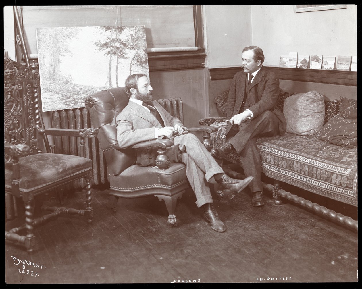 Kunstnerne Parsons og Ed Pottest, 1907 (sølv gelatintrykk) av Byron Company