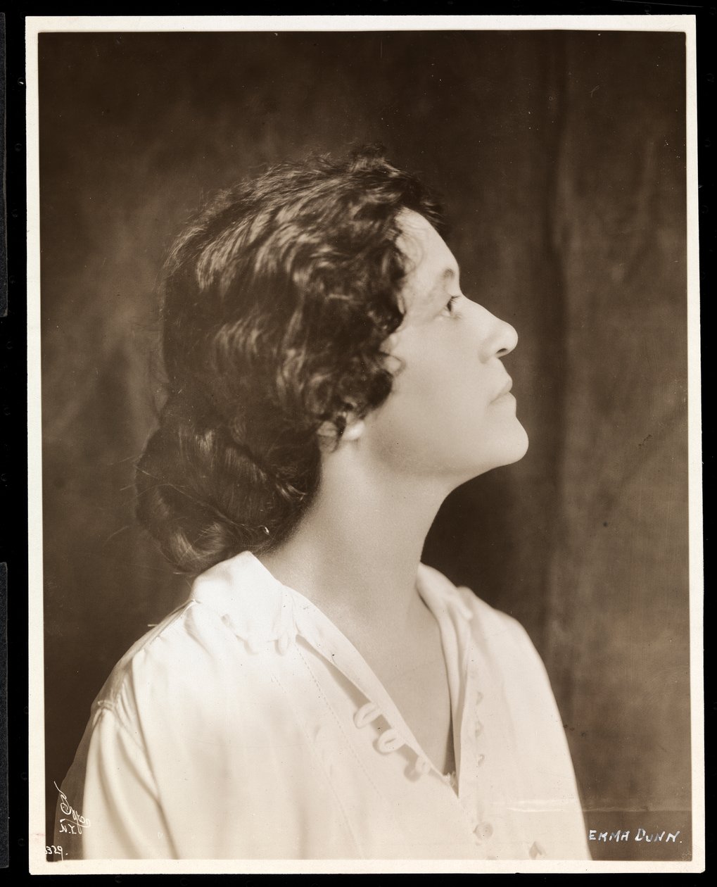 Emma Dunn, ca. 1915 (sølv gelatintrykk) av Byron Company