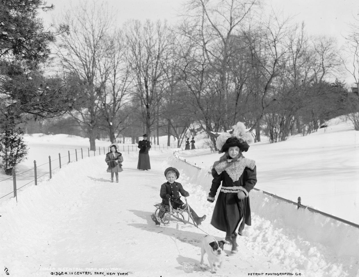 I Central Park, New York, ca. 1900 av Byron Company