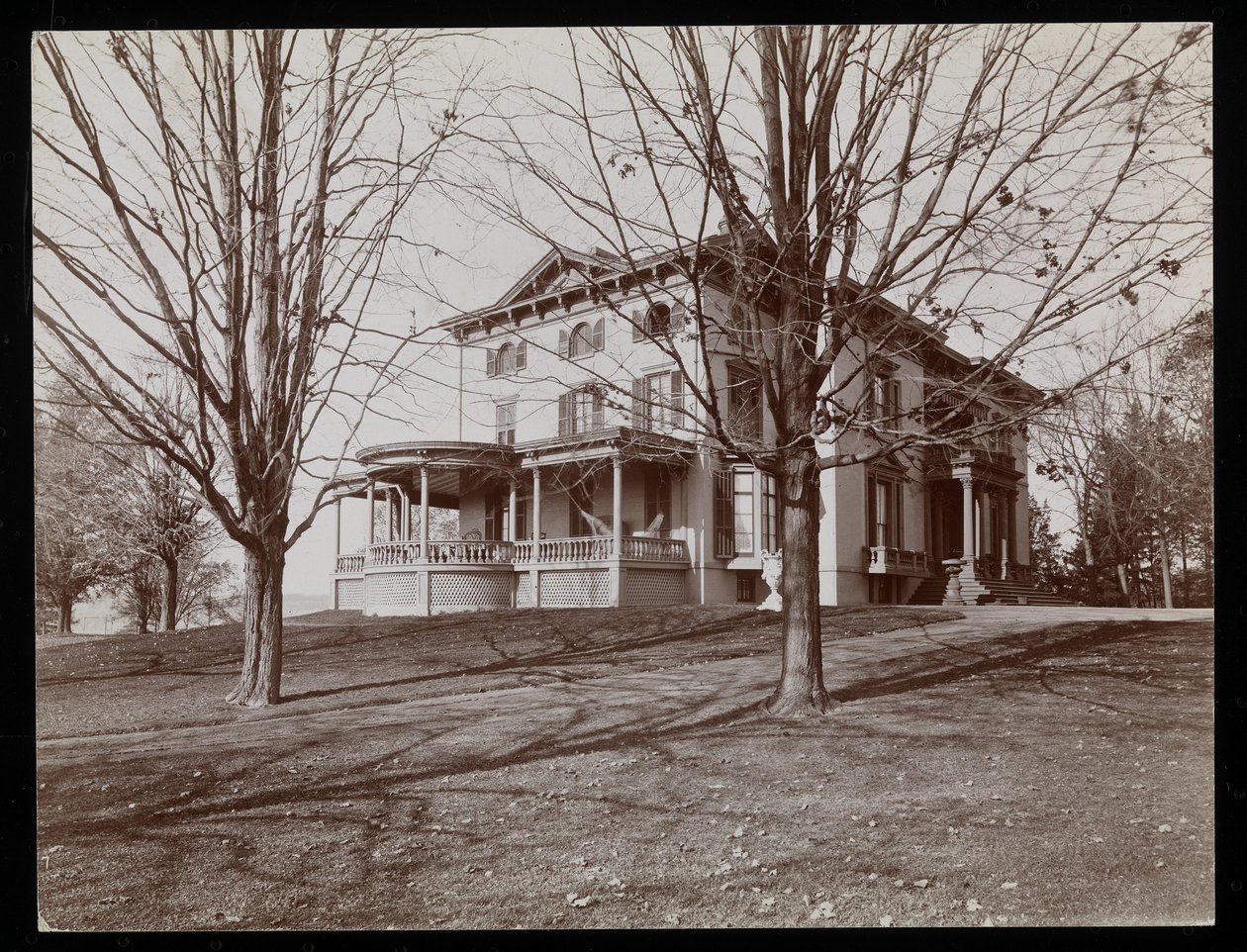 Residensen til John Jacob Astor i Rhinecliff, New York, 1893-94 (sølv gelatintrykk) av Byron Company