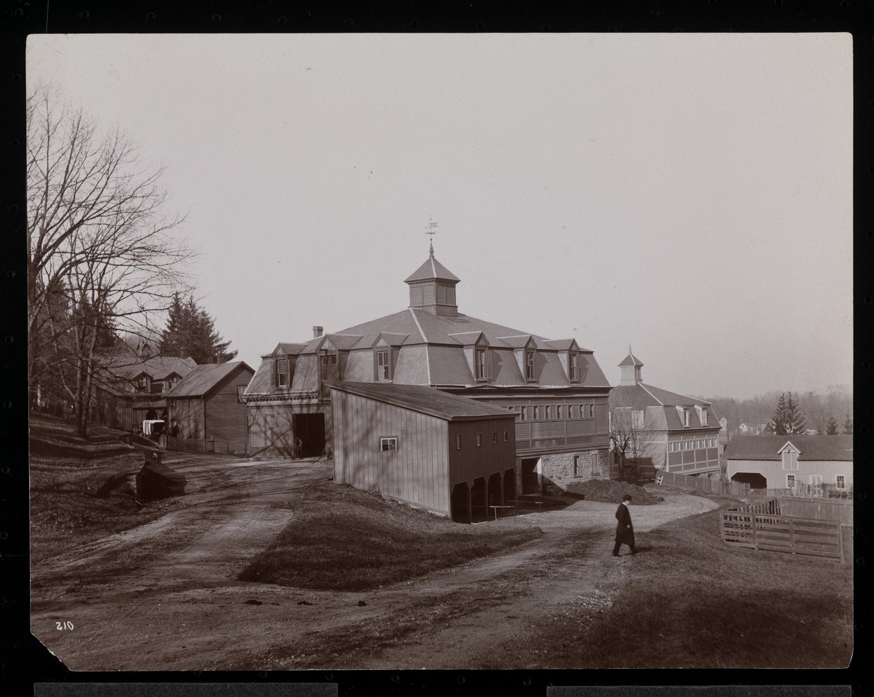Stallen til Edwin Gould-godset ved Rhinecliffe eller Rhinebeck, 1893-94 (sølvgelatintrykk) av Byron Company