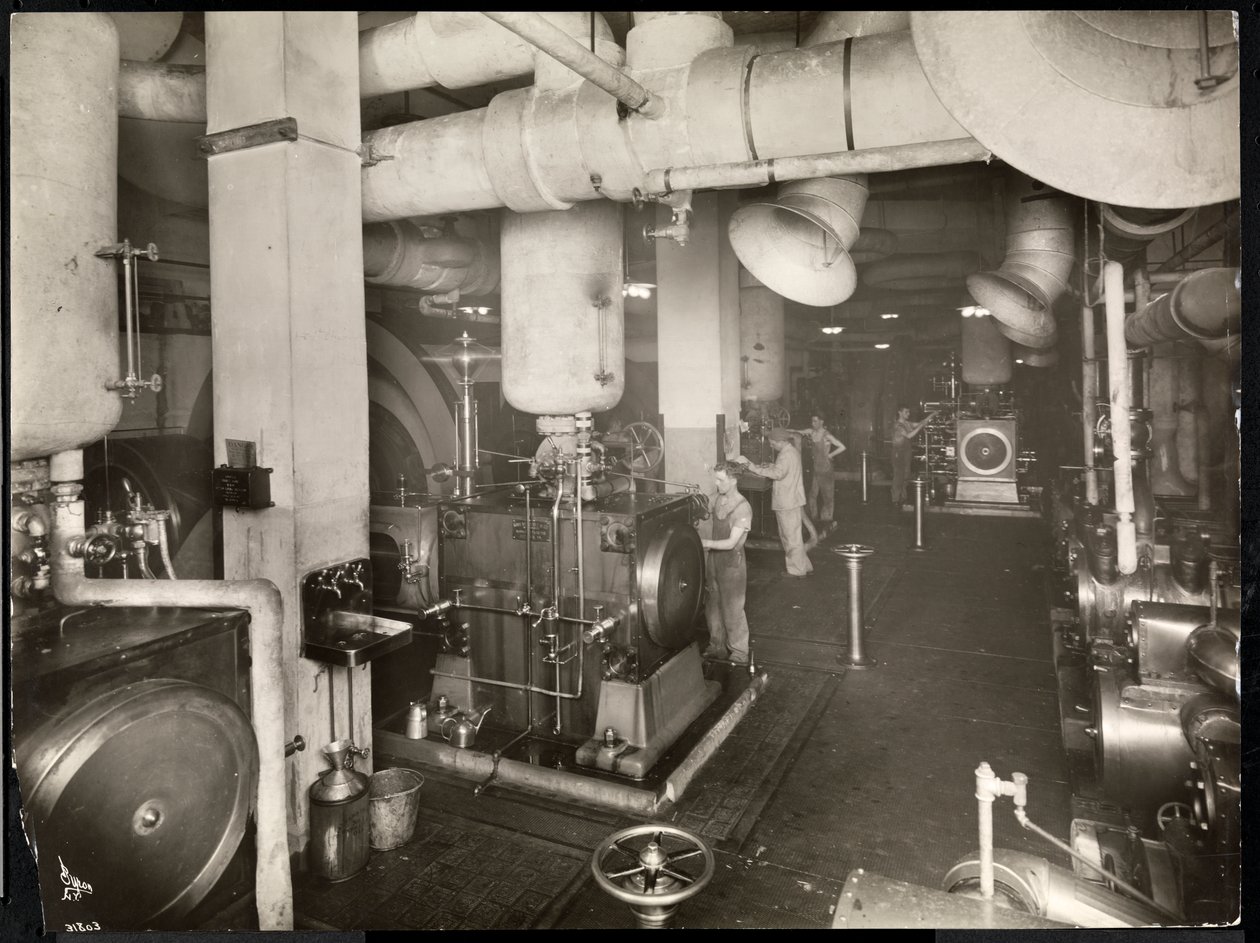 Et kjelerom på Hotel McAlpin, 1913 (sølv gelatintrykk) av Byron Company