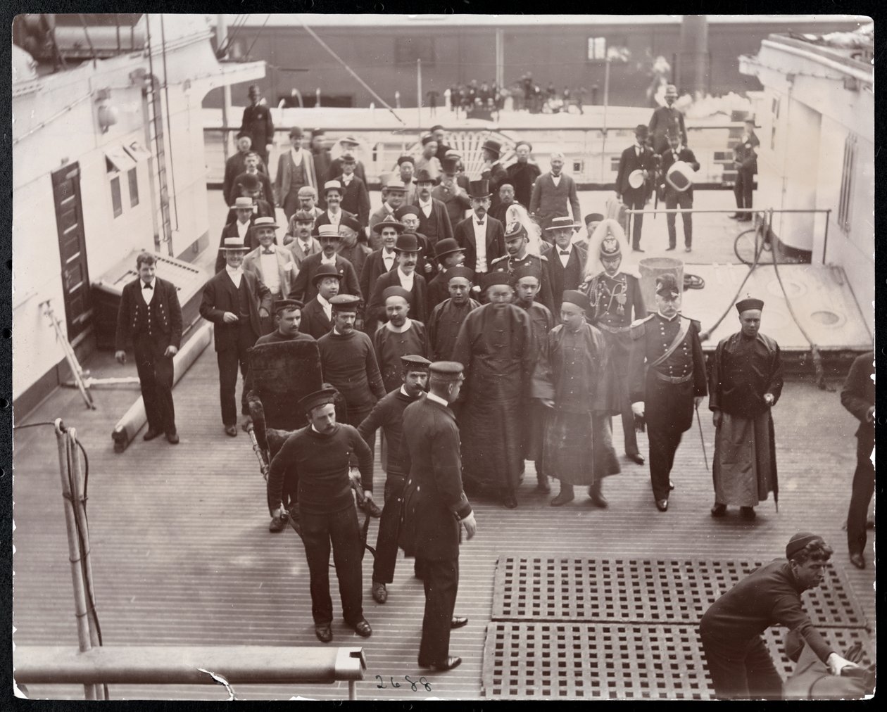 Den kinesiske statsmannen Li Hung-Chang på sitt besøk i USA, 1896 (sølv gelatintrykk) av Byron Company