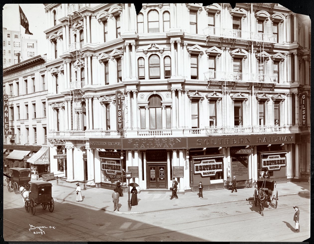 Gilsey House, Broadway and 29th Street, New York, 1906 (sølv gelatintrykk) av Byron Company
