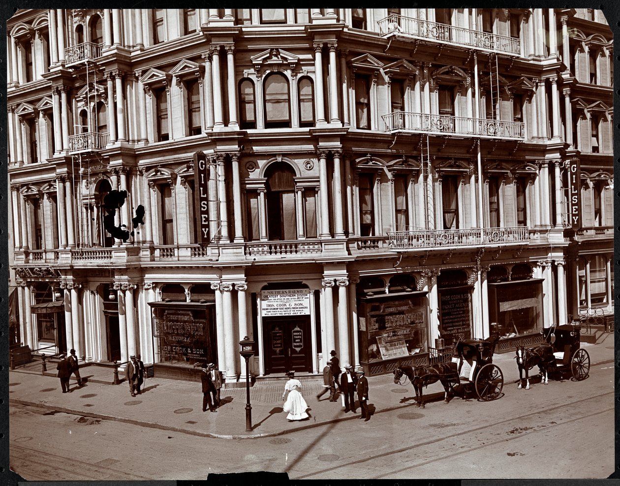 Gilsey House, Broadway and 29th Street, New York, ca. 1905 (sølv gelatintrykk) av Byron Company
