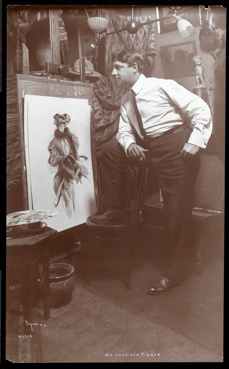 Mr. Harrison Fisher, 1905 (sølv gelatintrykk) av Byron Company
