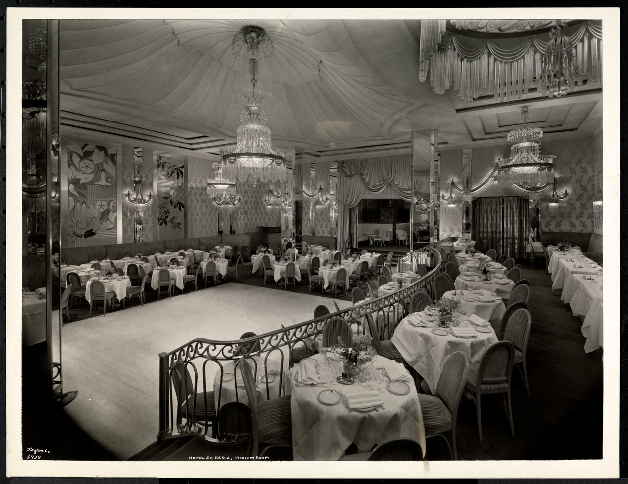 Iridium-rommet på Hotel St. Regis, 1937 (sølv gelatintrykk) av Byron Company