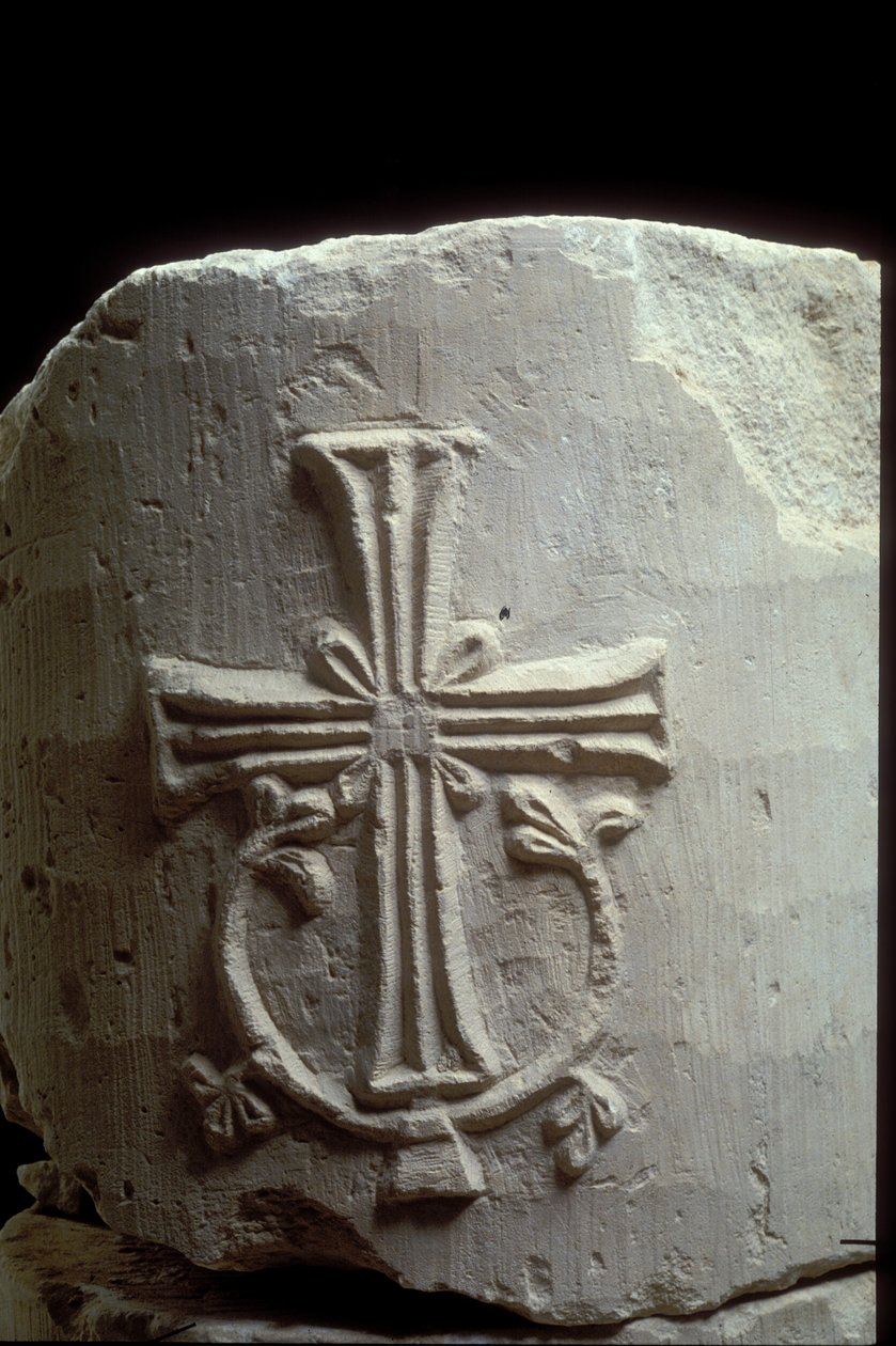 Hovedstad fra en tidlig bysantinsk kirke i Nizanah, nordlige Negev av Byzantine