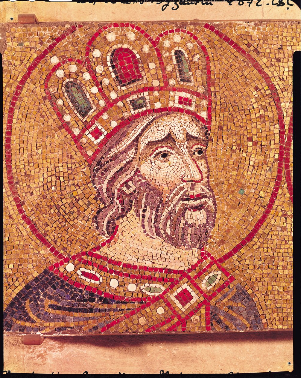 Keiser Konstantin I (ca. 274-337) den store (mosaikk) av Byzantine