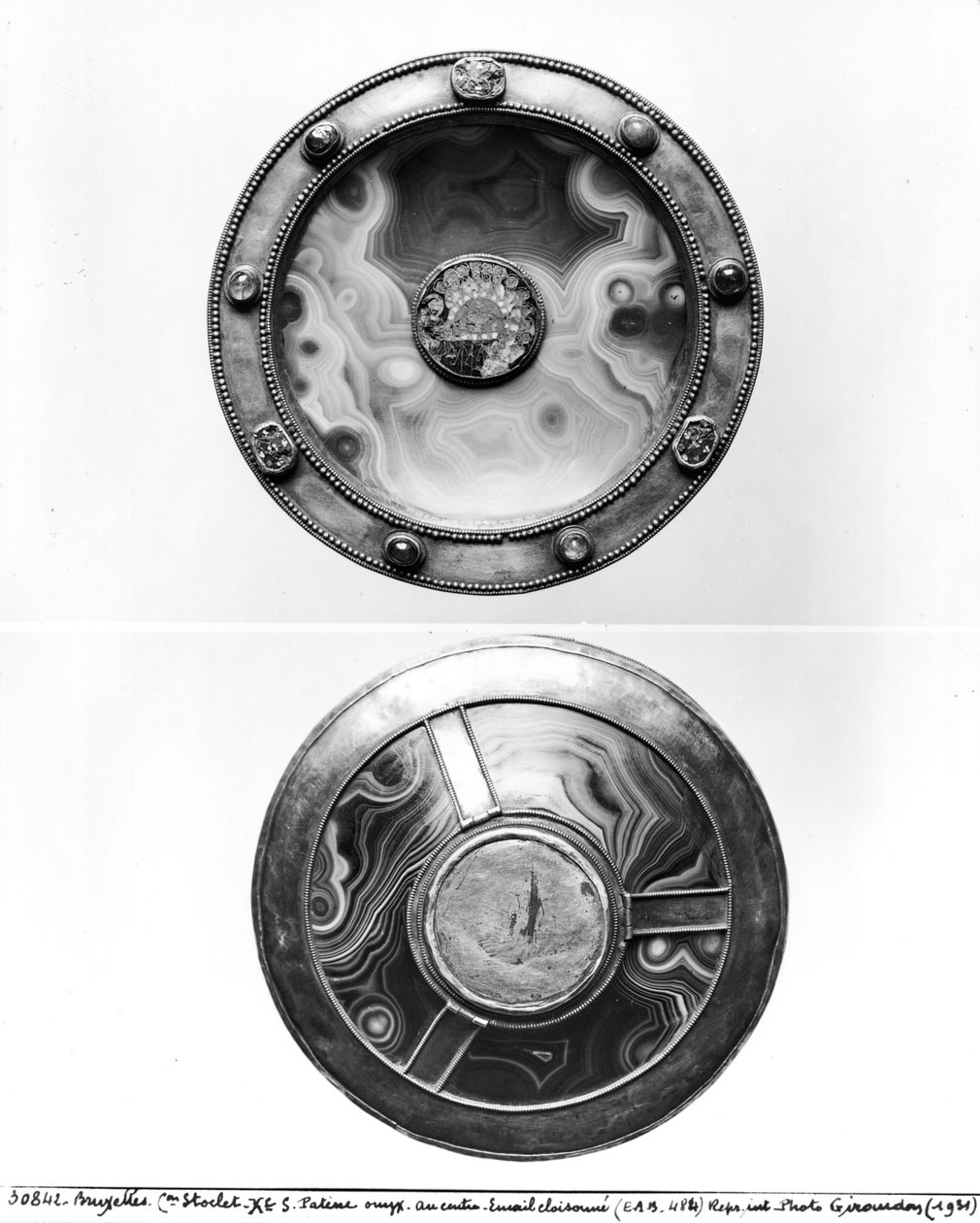 Paten med en medaljong som viser nattverden, 900-1000-tallet (onyx og emalje) av Byzantine