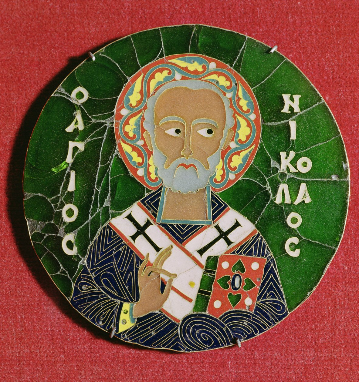 St. Nicholas (emalje) av Byzantine