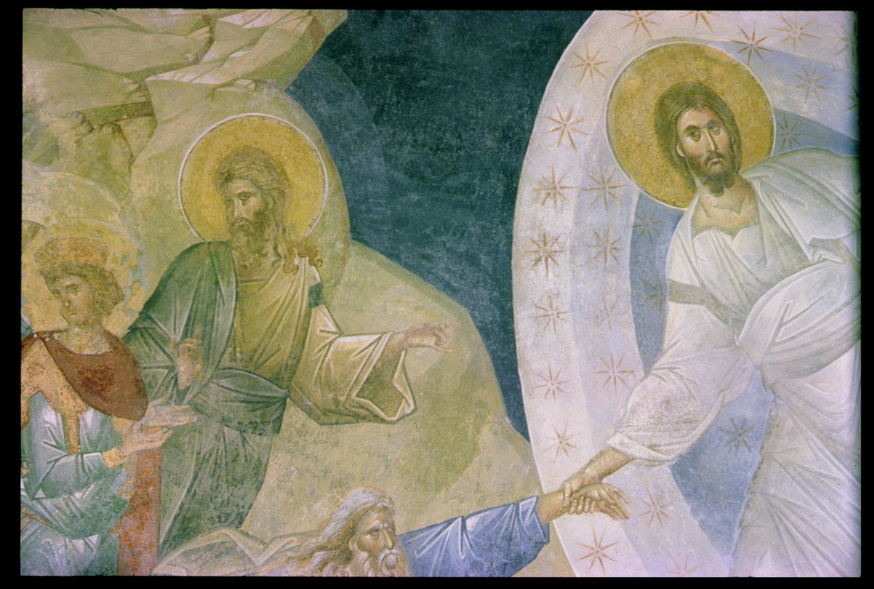 Anastasis, avbildet på Parecclesion, fra Chora-klosteret av Byzantine