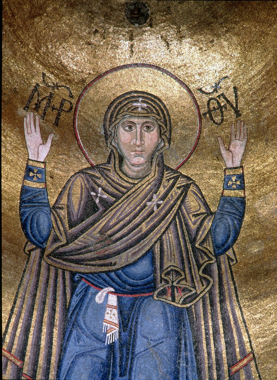 The Virgin Orans, ca. 1050 (mosaikk) av Byzantine