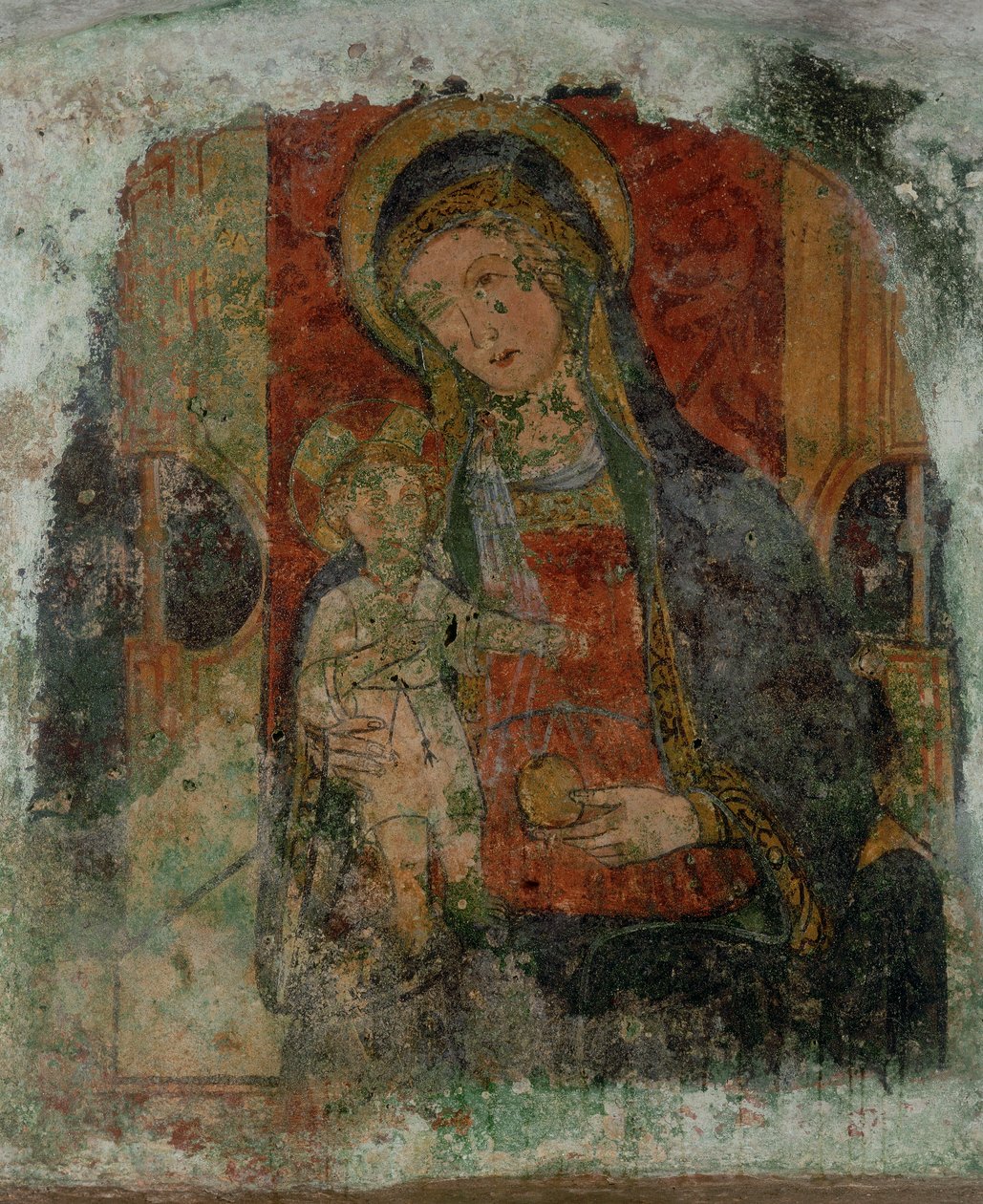 Madonna og barn av Byzantine School