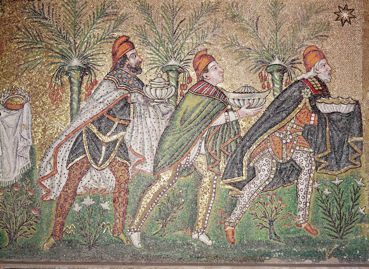 De tre kongene (mosaikk) (se også 156997) av Byzantine School