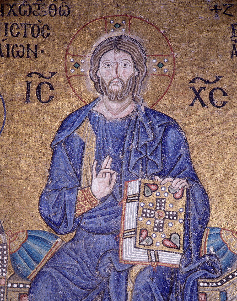 Kristuspantokrator i Hagia Sophia (mosaikk) av Byzantine