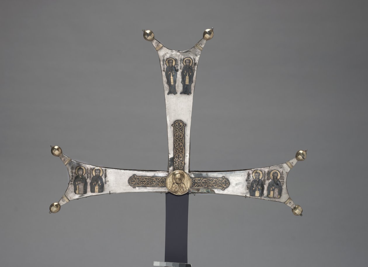 Fragment of a Processional Cross, c.1050 (forgylt sølv, niello) av Byzantine