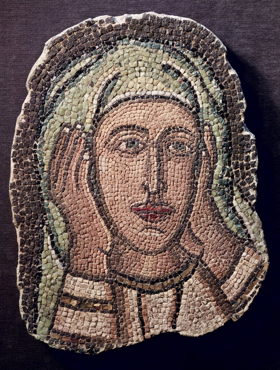 Leder for en av de hellige kvinnene, fra Tyrkia (mosaikk) av Byzantine