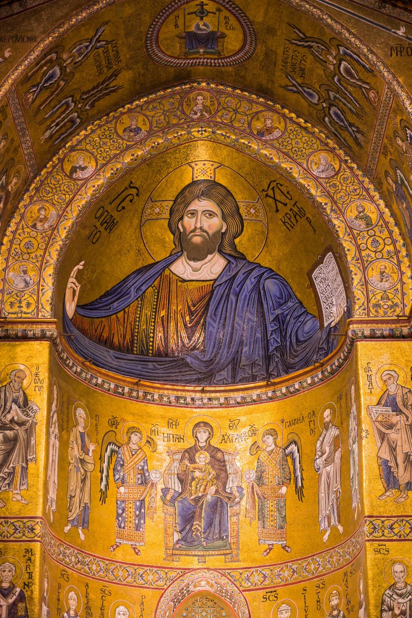 Bilde av Jesus, Santa Maria Nuova katedral, Monreale, Sicilia, Italia, Europa av Byzantine