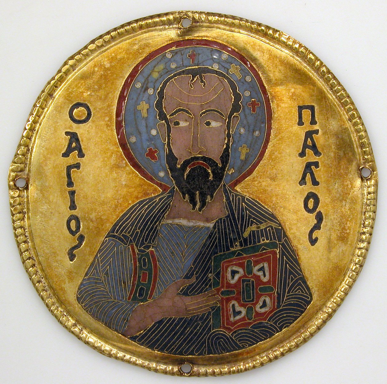 Medaljong med Saint Paul fra en ikonramme, ca. 1100 (gull, sølv og emalje cloisonné) av Byzantine