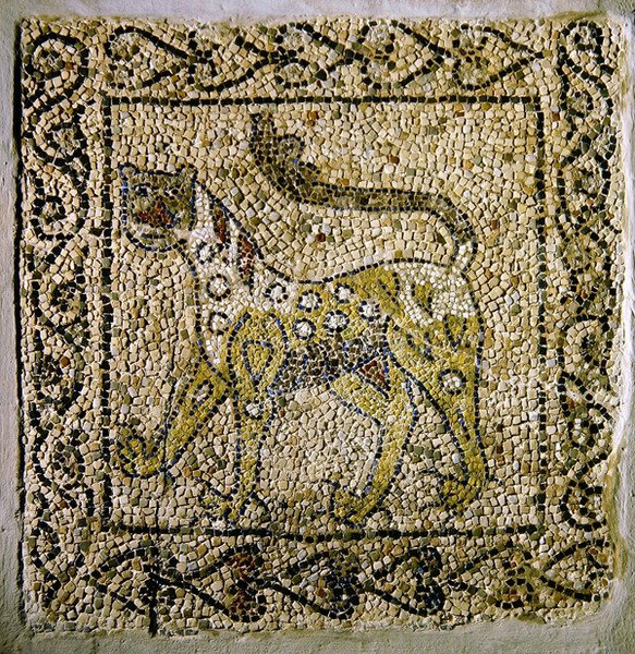 Spotted Panther, 1213 (mosaikk) av Byzantine