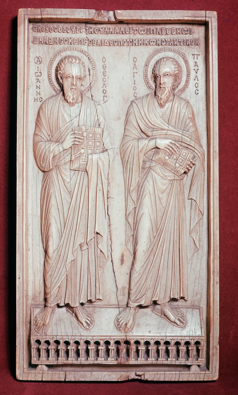 St Peter og St Paul (Elfenbens diptykelement av Byzantine