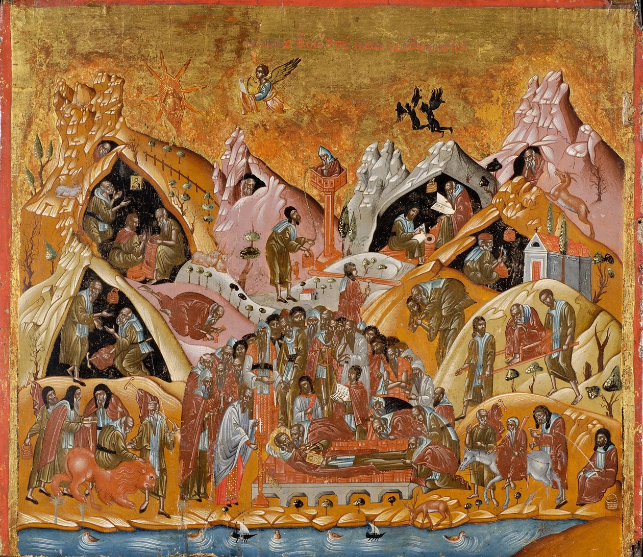 Soverommet til den hellige Sabbas den helligede, slutten av 1500-tallet. av Byzantine