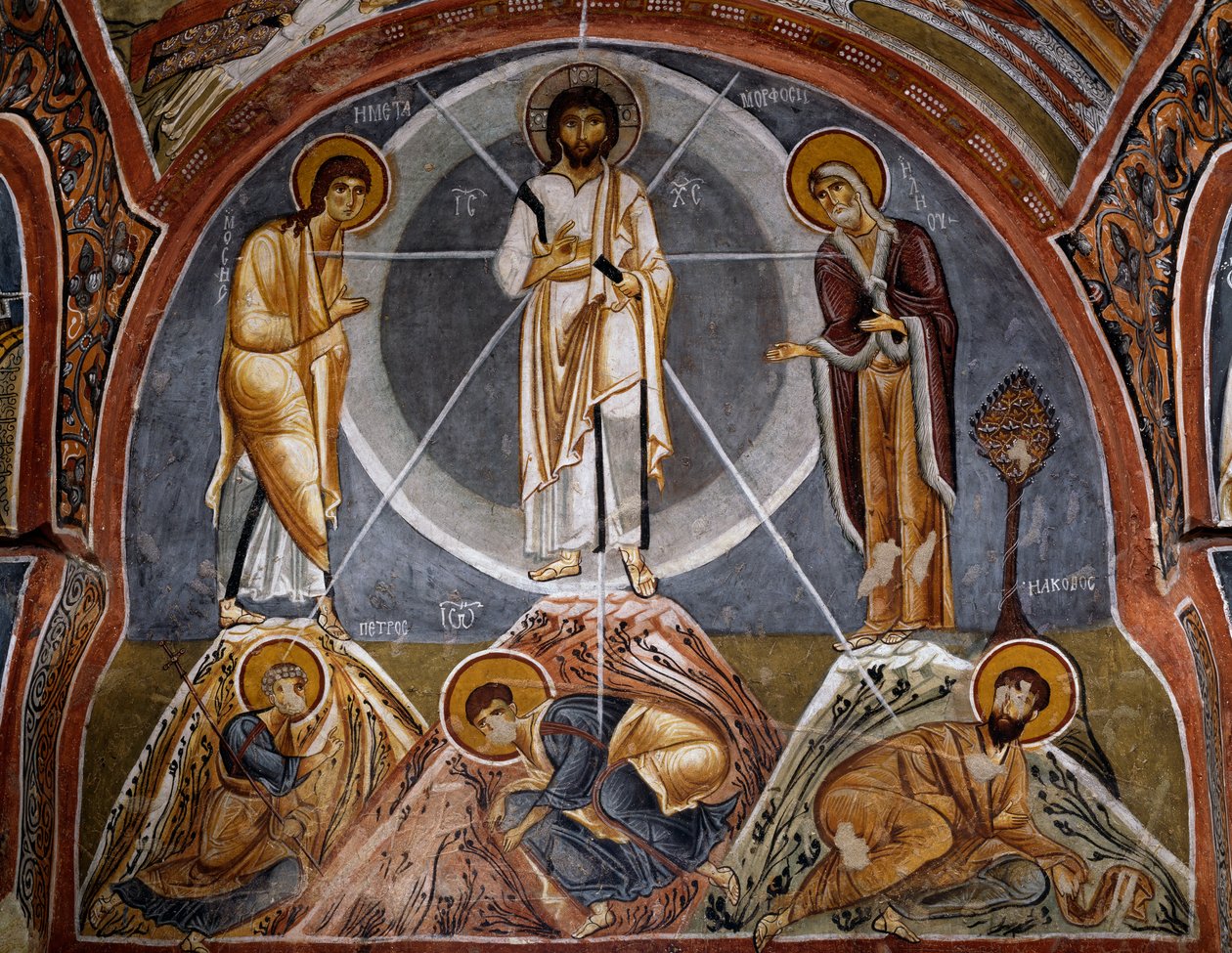Transfigurasjon, bysantinsk freskomaleri (1100-tallet), Karanlik Kilise (Dark Church) (1100-1200-tallet), Goreme (Unescos verdensarvliste av Byzantine