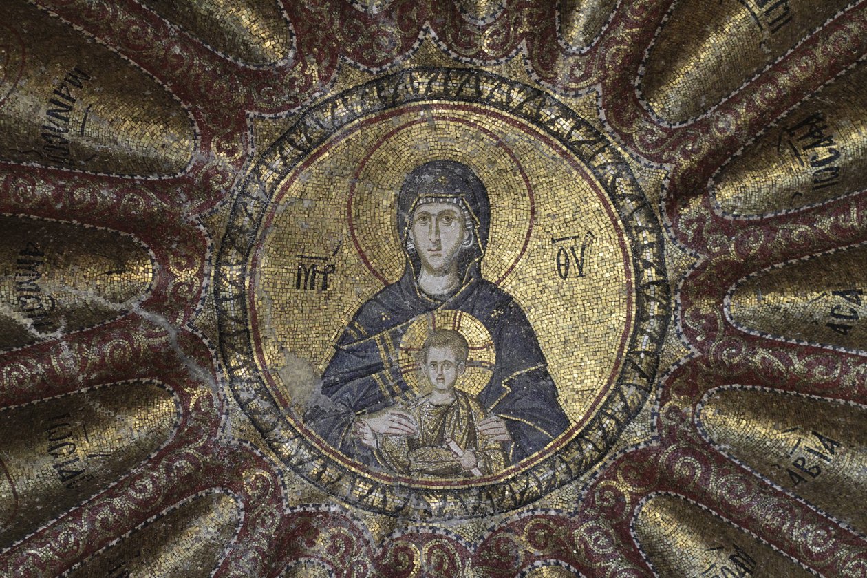 Jomfru og barn, i Chora kirkemuseum av Byzantine