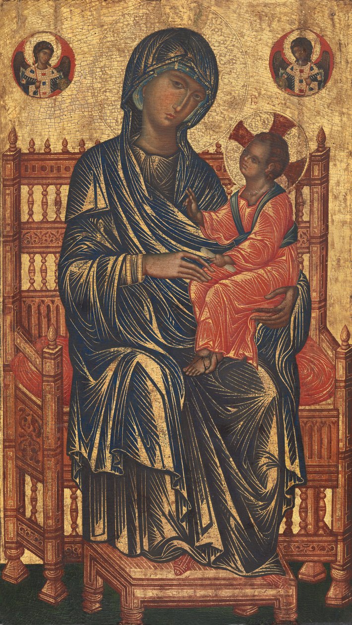 Enthroned Madonna and Child   1222397   no       norwegian Successfully Translated  Original: The Actor Nakamura Nakazo I in the Role of an Evil Courtier, Probably Prince Takahito, Illegitimate Son of Emperor Takakura, Disguised as Aso no Matsuwaka, in Par av Byzantine 13th Century