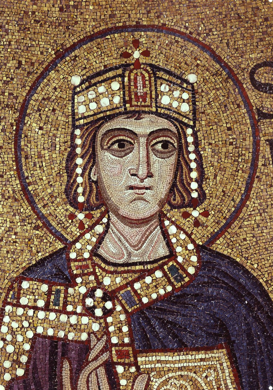 Kong Salomo Detalj av interiørmosaikker i Markus-basilikaen, 1100-tallet av Byzantine Byzantine