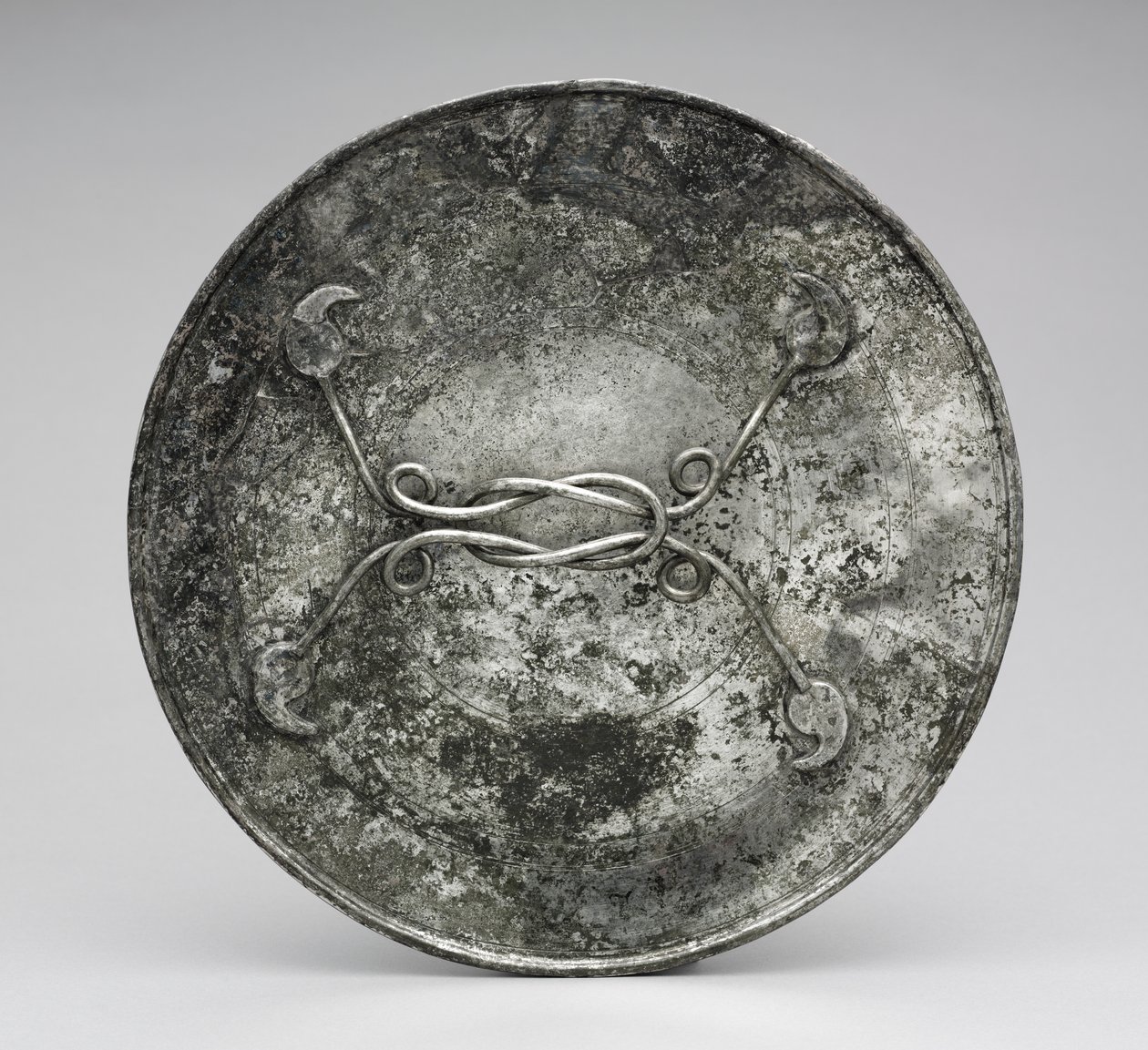 Speil med håndtak i form av en Herakles-knute, ca. 280-400 (sølv) av Byzantine Byzantine